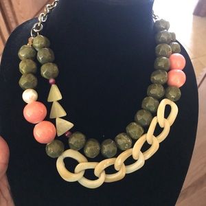 Anthropologie bib like necklace. Adjustable.